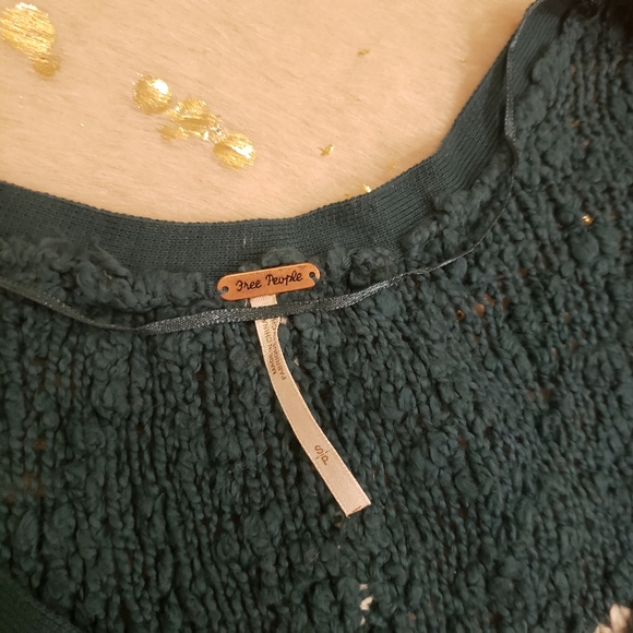 NWT Free People XS Freebird Knit V Neck Sweater Stripped - Picture 5 of 7